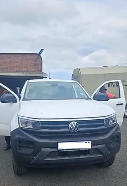 Gate destroyed by flagged vehicle 1